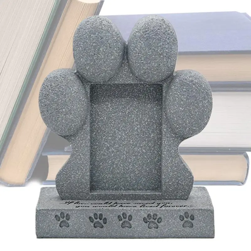 Dog Memorial Stone Dog Garden Stone Outdoor Tombstone Pet Grave Markers Cat Headstones Cat Memorial With Frame