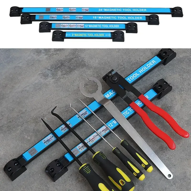 Socket Organizer Magnetic Tool Strip Heavy Duty Magnet Bar Holder Tool Organizer Large Capacity Stable Magnetic Strips