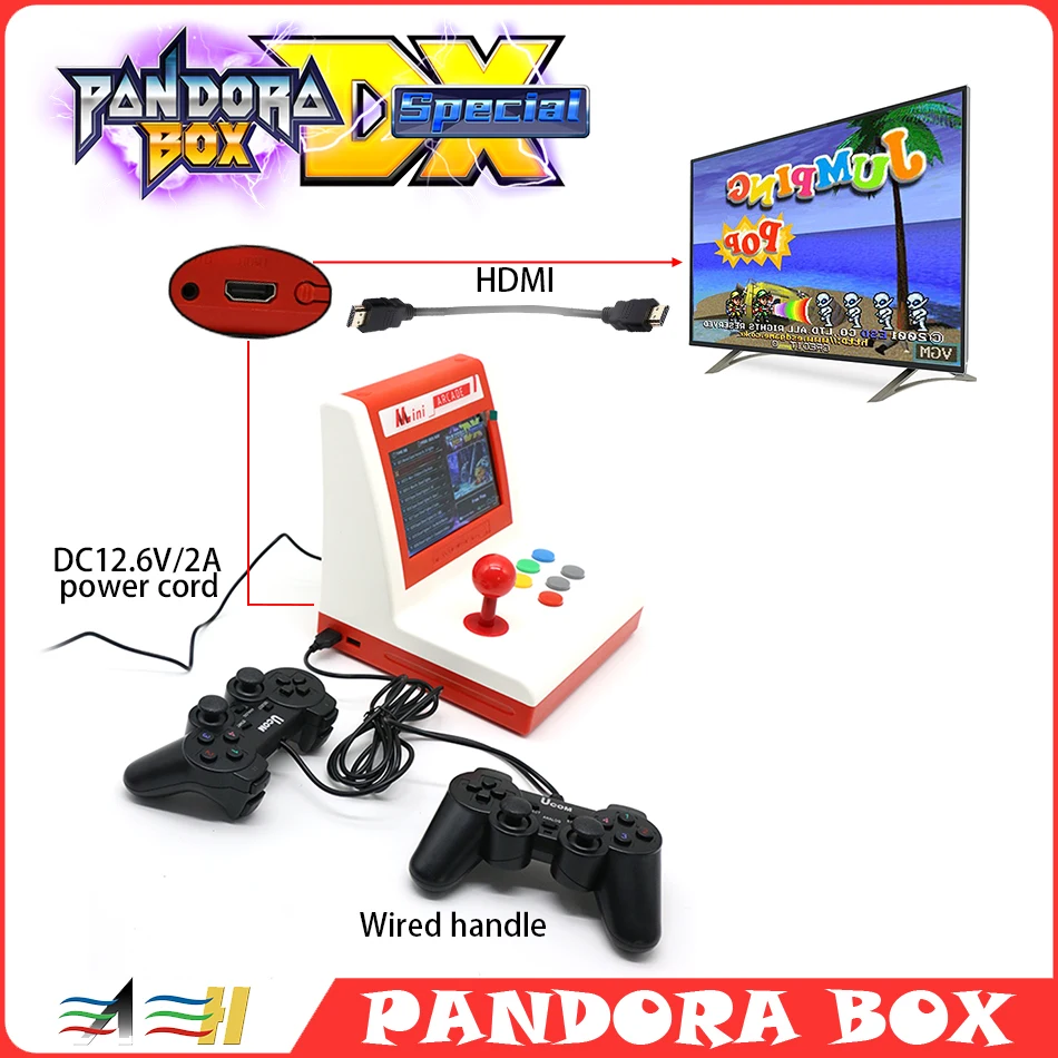 mini-console-de-jeu-retro-portable-arcade-boite-pandora-dx-edition-speciale-materiau-abs-armoire-barre-superieure-jeu-7-pouces-5018-en-1