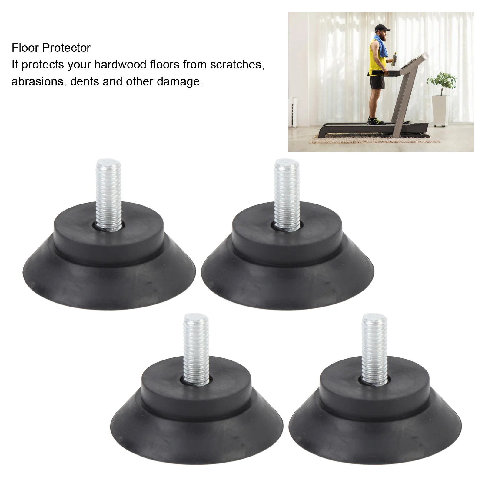 Rubber Feet with Screw Anti Slip Suction Cup Feet for Furniture Fitness Equipment Suction Cup Rubber