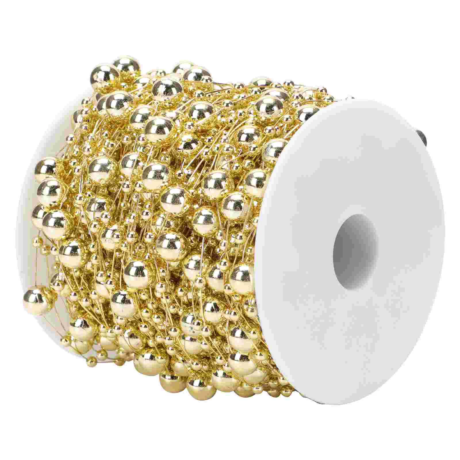 

Plastic Bead Chain Xmas Layout Prop Beads Strand Fishing Decor Party DIY Pearl Garland Christmas Decoration