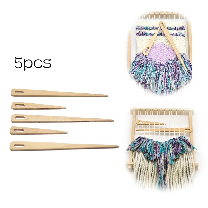 Knitting Fork And Big Eye Needle Kit Wooden Hand Weaving Ancient Cording  Tool Lucet Fork Weaving Needle Wooden - AliExpress