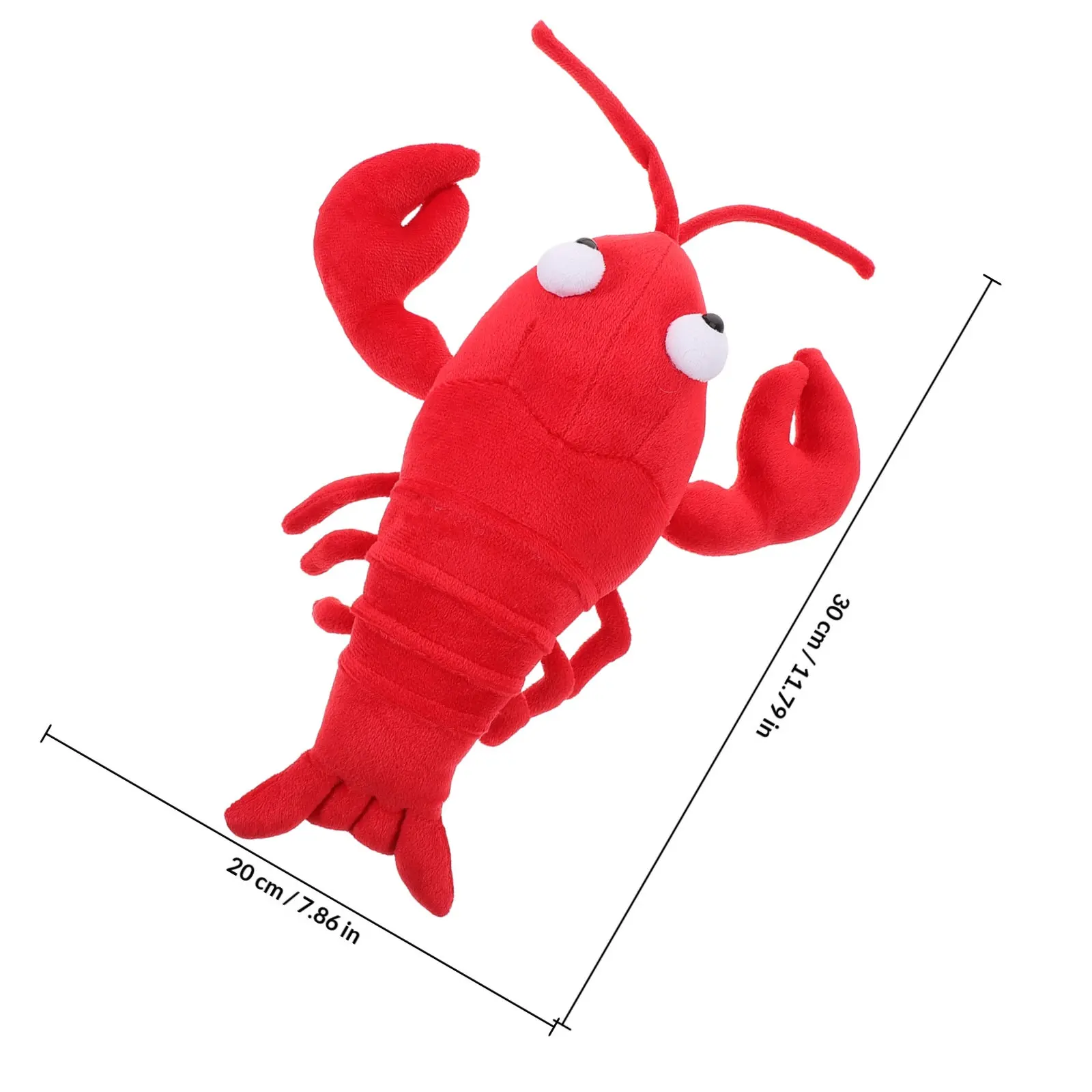 30cm 귀여운 바닷가재 인형 부드러운 편안함 쿠션 바다에서 영감을 받은 장식 동물 파티 선물