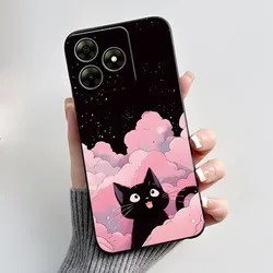 Shockproof Black Soft Shell Phone Case with Romantic Moonlight Design for Blackview Wave 9C (HEI - TPU126)