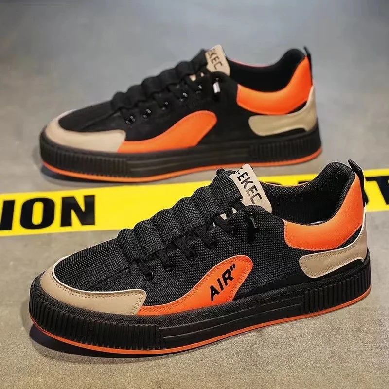

Men's Adulto 2023 Summer New Fashion Trend Mesh Breathable Sports Casual Lightweight Canvas Board Shoes