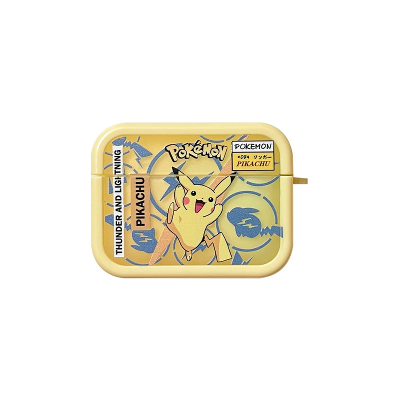 Cute Anime Pocket Monster Pokemon Pikachu Earphone Case for AirPods 1 2 3 Pro 2021 Wireless Bluetooth Headset