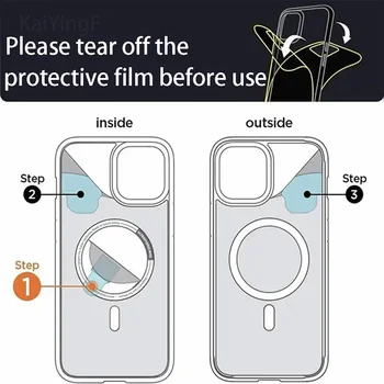 Transparent For Magsafe Case For Samsung Galaxy S25 S24 S23 FE S22 S21 Ultra Plus Wireless Charging Shockproof Clear Cover 6