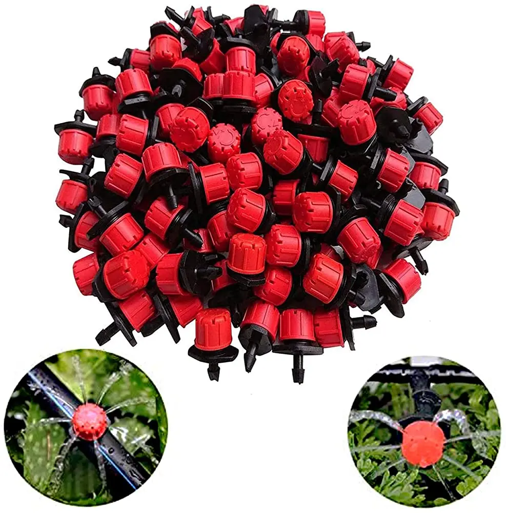 

50PCS 4/7mm Garden Irrigation Nozzle Adjustable Dripper Sprinkler Emitter Micro Drip Balcony Yard Greenhouse Watering Spray