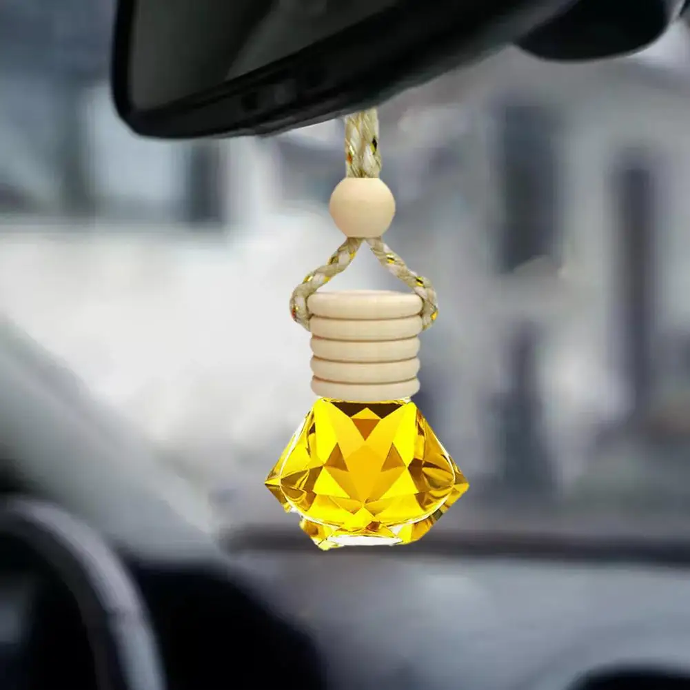 Diffusore di Oli Essenziali in Vetro per Auto, Bottiglia Profumata Ricaricabile con Tappo in Legno, Decorazione per Auto - Image 5