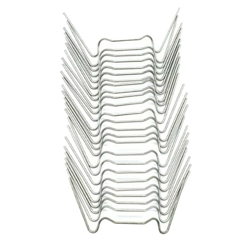 25Pcs U-Shaped Steel Garden Piles Stainless Steel Greenhouse Fixing Clips Garden Nail For Weed Fabric Landscape Anti-Bird Net
