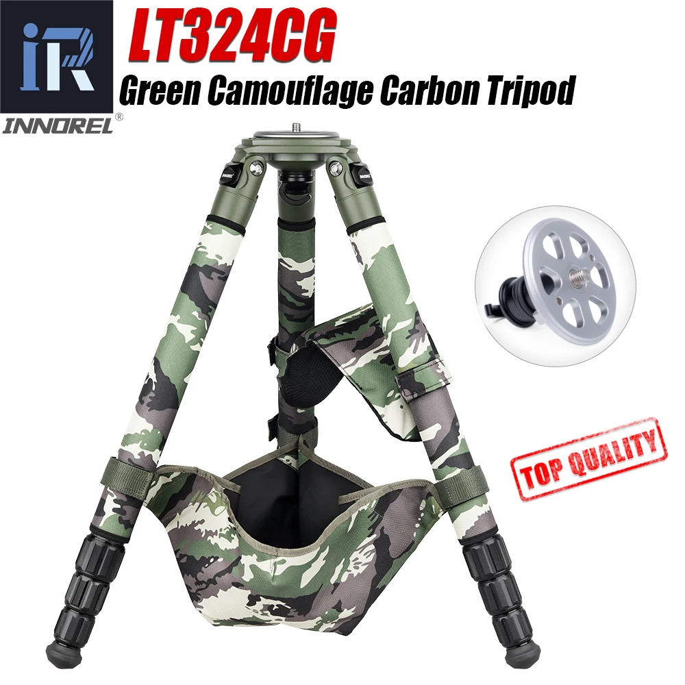 LT324CGCamouflageCarbonFiberTripodforCanonNikonDSLRCamera