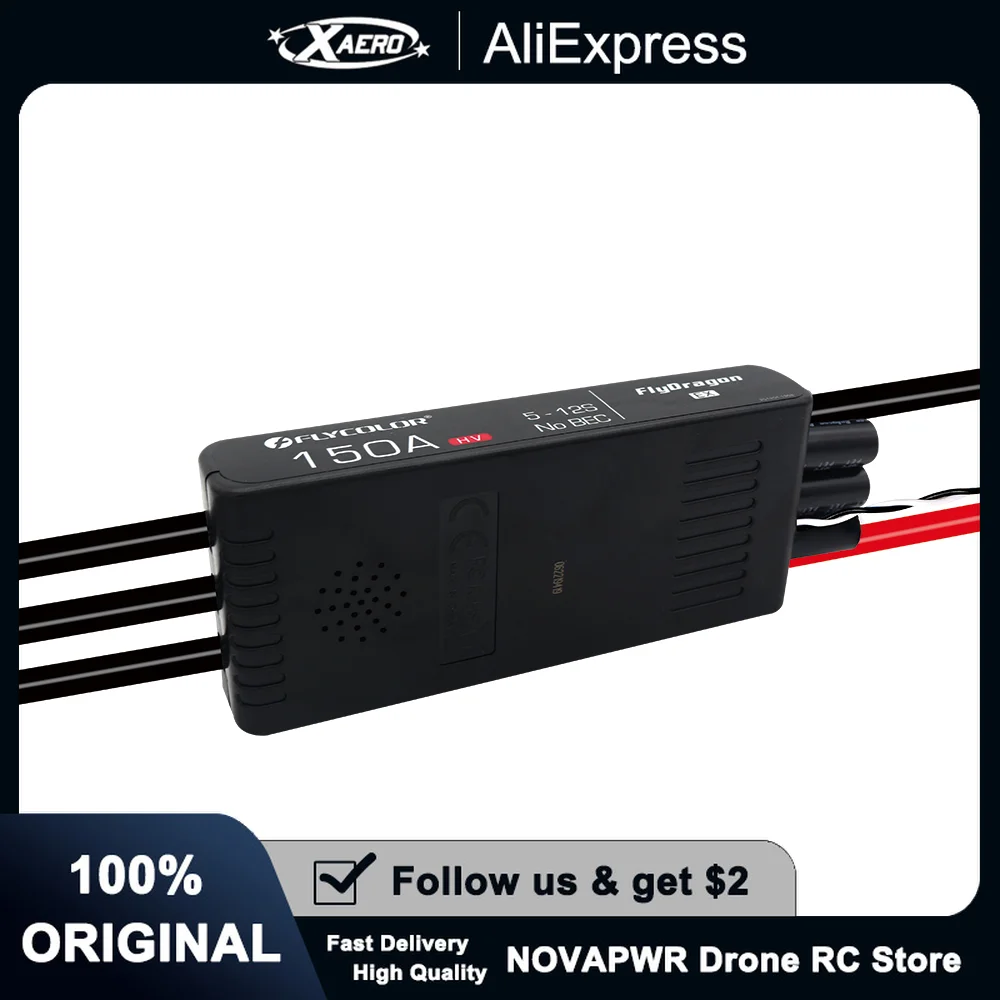 Flycolor 150A HV ESC 5-12S Brushless étanche pour Drone FPV
