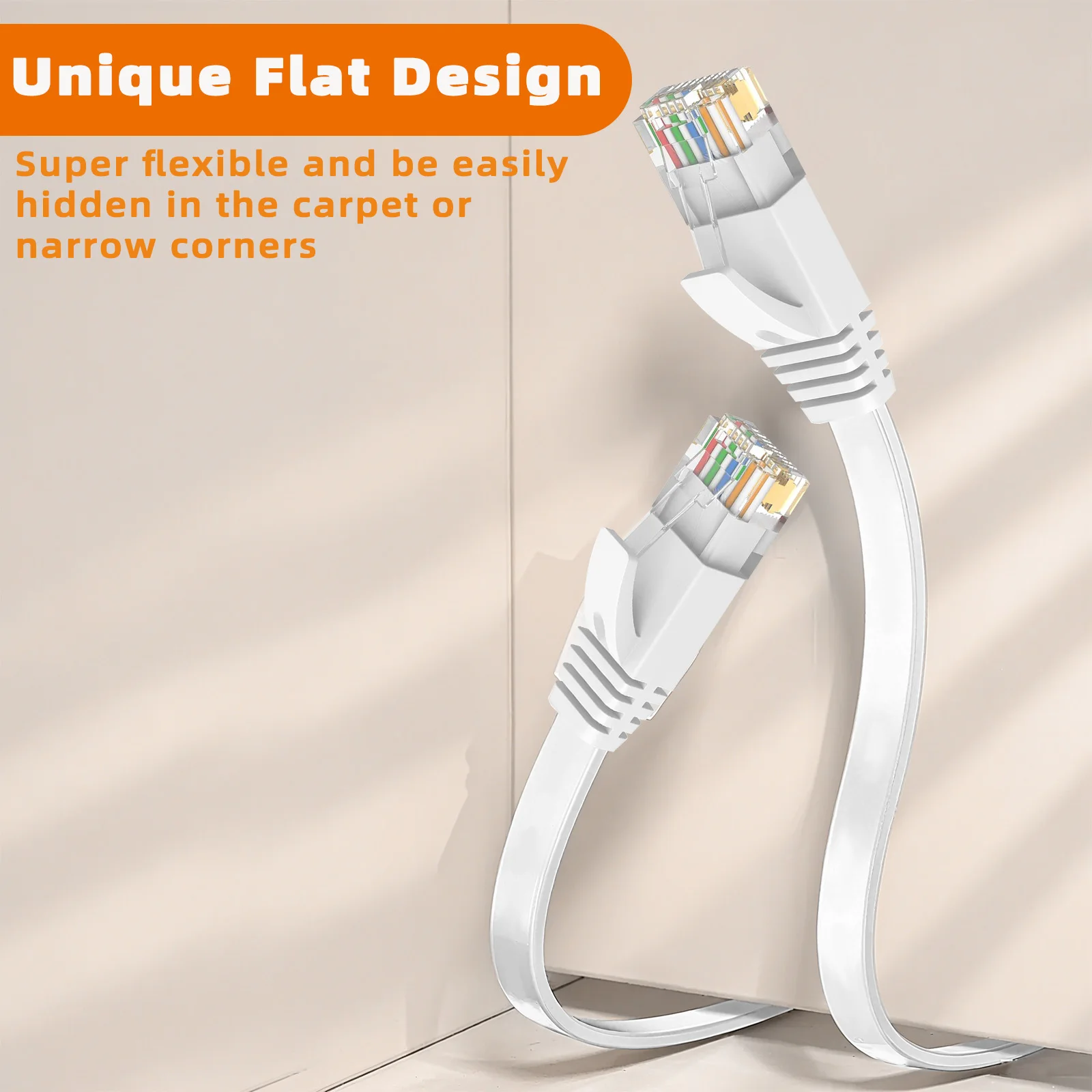 Cat6 이더넷 케이블 플랫 LAN 네트워크 코드 1000Mbps RJ45 인터넷 케이블 라우터 PC 노트북 PS5용 0.1m 0.2m 0.3m 10m CAT6 케이블