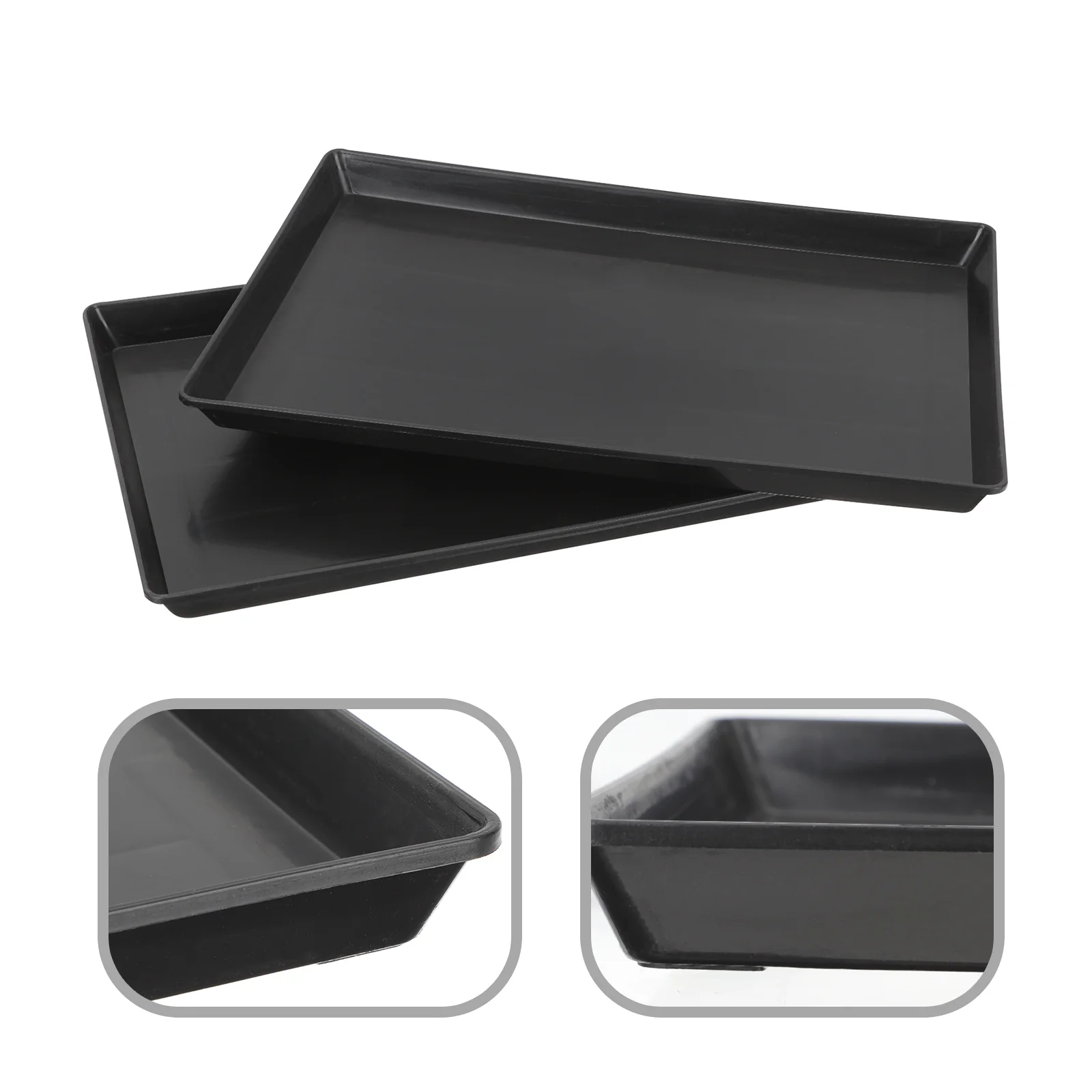 

2Pcs Bird Potty Tray Parakeet Toilet Pan Small Dog Crate Tray Bunny Cage Holders Cat Litter Trays