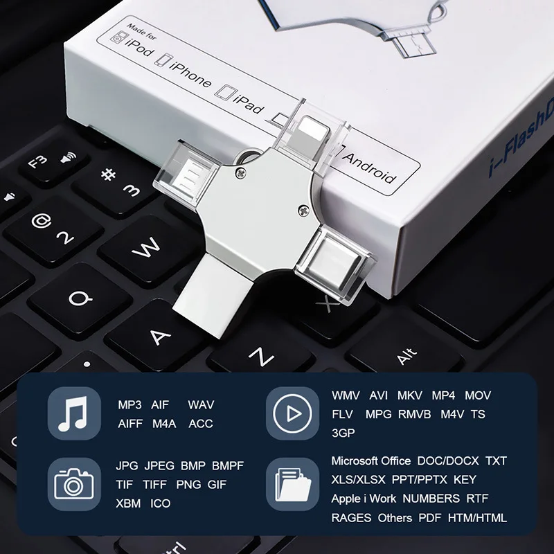 ο 귣   ΰ ũν Ż OTG ÷ ̺, USB, , CŸ, ȵ̵ ̽, 4 in 1, 128GB, 64GB, 32GB, 16GB
