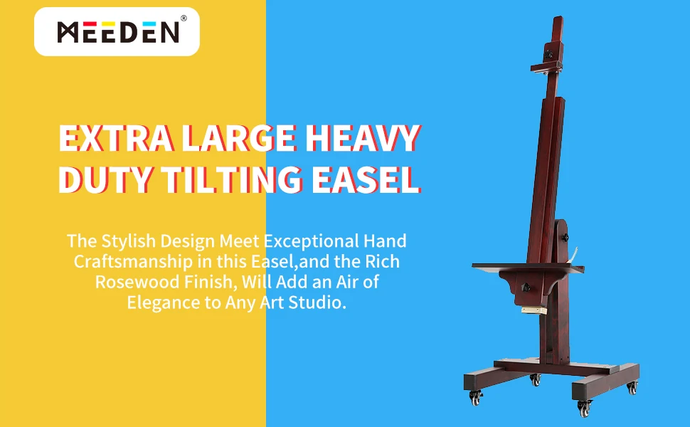 MEEDEN H-Frame Easel 75 to 146H, Artist Easel with Large Storage Tray,  Adjustable Floor Easel and Studio Easel for Painting - AliExpress