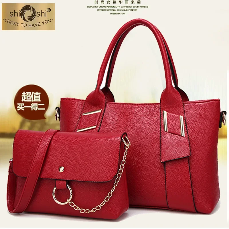 

Purse Autumn and Winter Women's Bag New Women's Handheld One Shoulder Crossbody Mother Bag Litchi Pattern Fashion Trendy Bag
