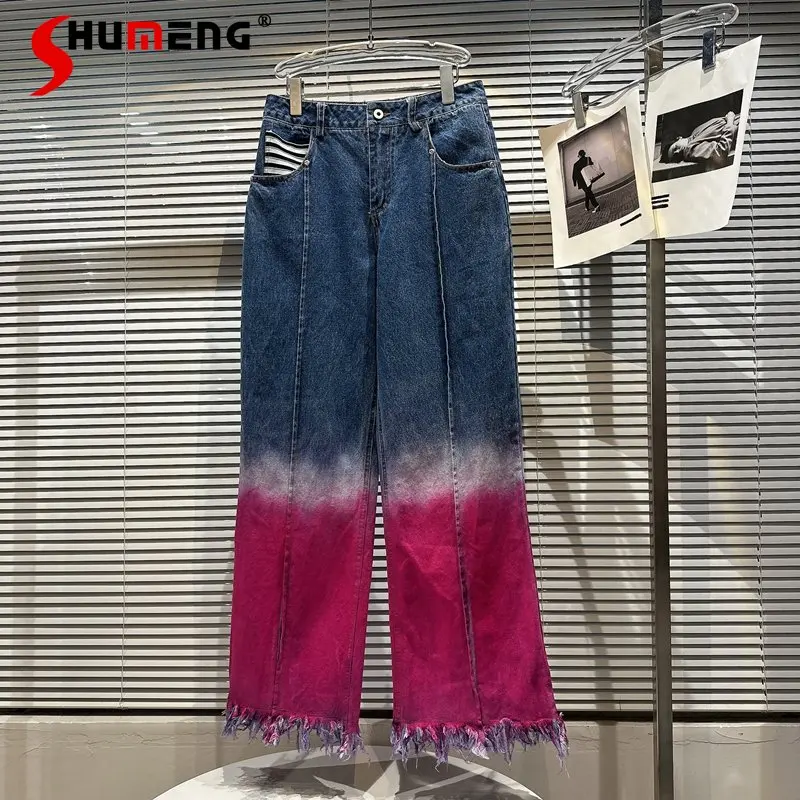 2023-spring-new-non-mainstream-style-baggy-denim-pants-gradient-washed-worn-frayed-trousers-wide-leg-jeans-for-women-fashion