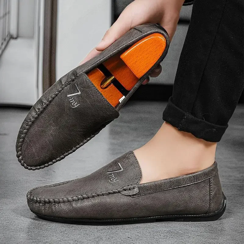 

Men's Shoes Men's Shoes 2024 New Business Cowhide Platform Black Loafers Summer Loafers