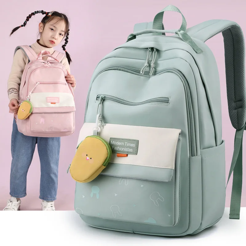 

Рюкзак для девочек, школьная сумка для средней школы, рюкзак для подростков, вместительный нейлоновый материал, дорожная сумка