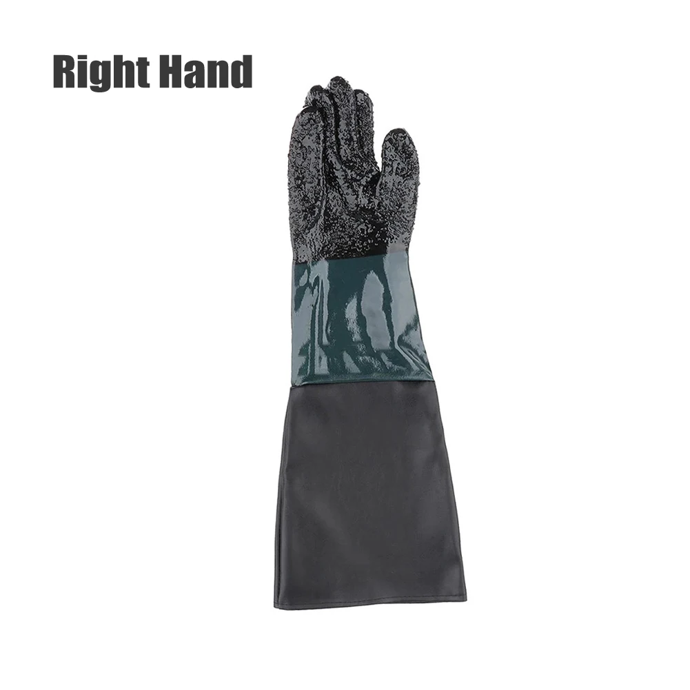 Cotton Lined Sandblast Cabinet Double Sewn Abrasive Cotton Gloves PVC Sand Blast Cabinet Sandblaster