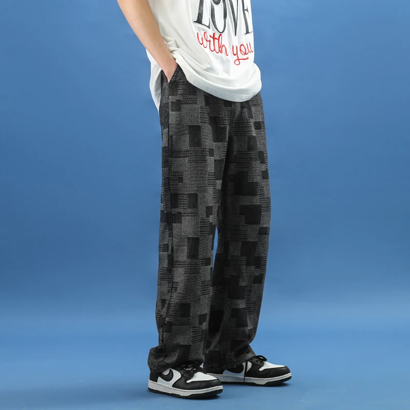Mens Casual Pants Black Harem Loose Trousers Streetwear Pantalon Homme Sweatpants