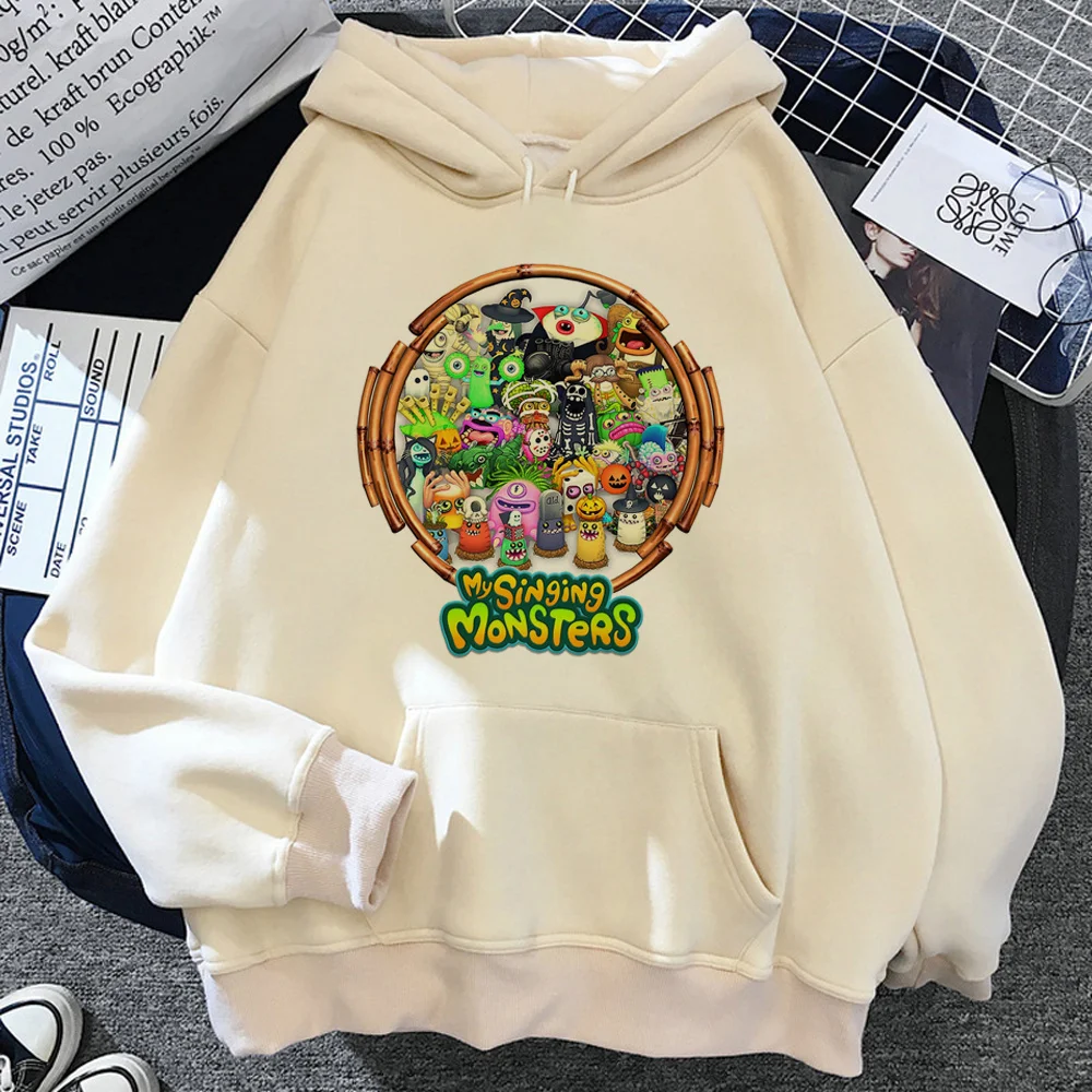 My Singing Monsters Felpe Con Cappuccio Donna Harajuku Vintage Graphic Clothes Pullover Femminile Gothic Pull