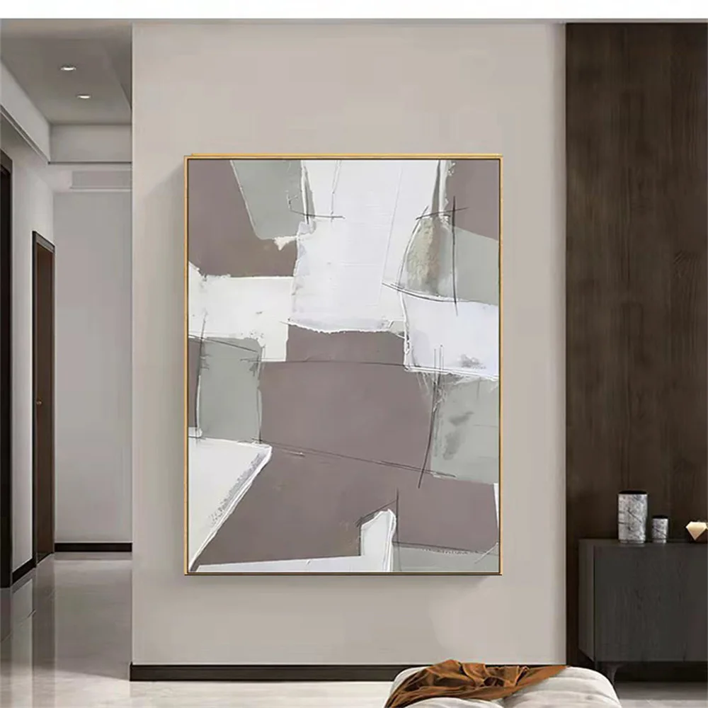 

Pure Hand-Painted Knife, Abstract Canvas, Oil Painting, Living Room, Family, Minimalist Study, Mural, Porch, Modern Wall Sticker
