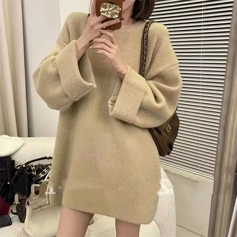 Women Knitted Sweater Dress Autumn Winter