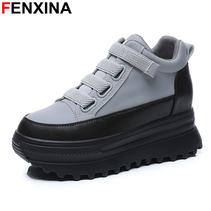 

Женские ботильоны на толстой подошве FENXINA, разноцветные ботинки на платформе, сезон осень-зима, 2024