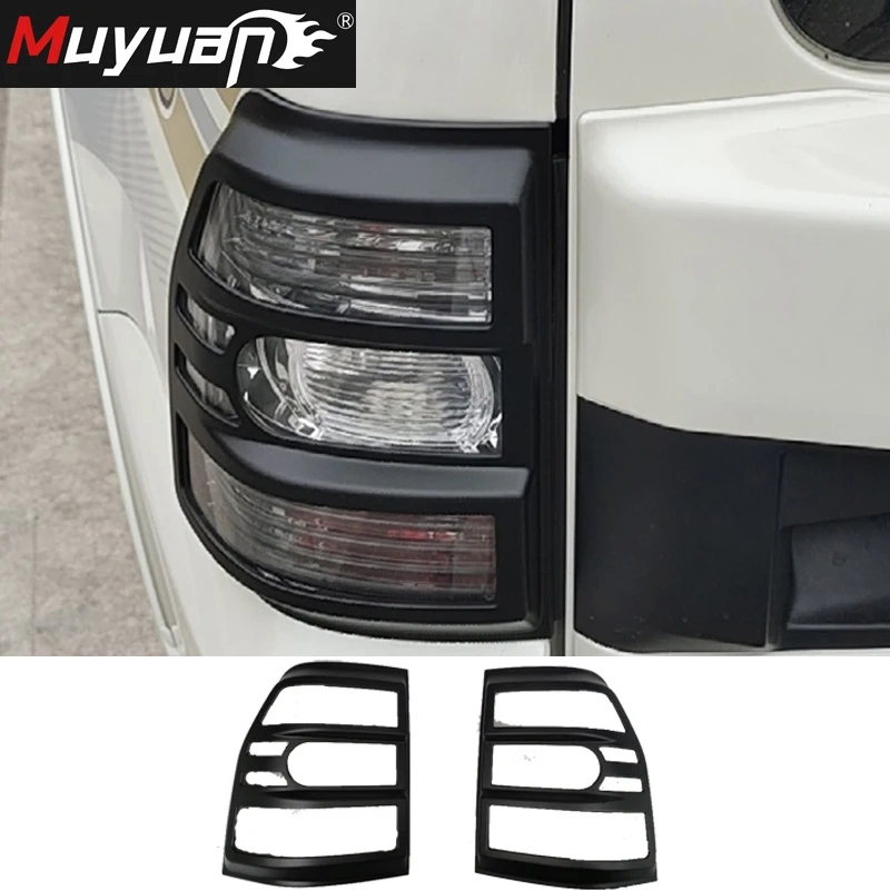 2pc Matte  Black Rear Lamp Cover Fit For Mitsubishi PAJERO V93/V97 2007 -2022 Taillight Guard Silver