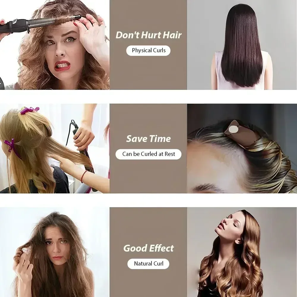 Heatless Hair Curlers No Heat Hair Rollers Soft Curling Rod Headband Sleeping Overnight Lazy Curls Flexi Rods Styling Tools