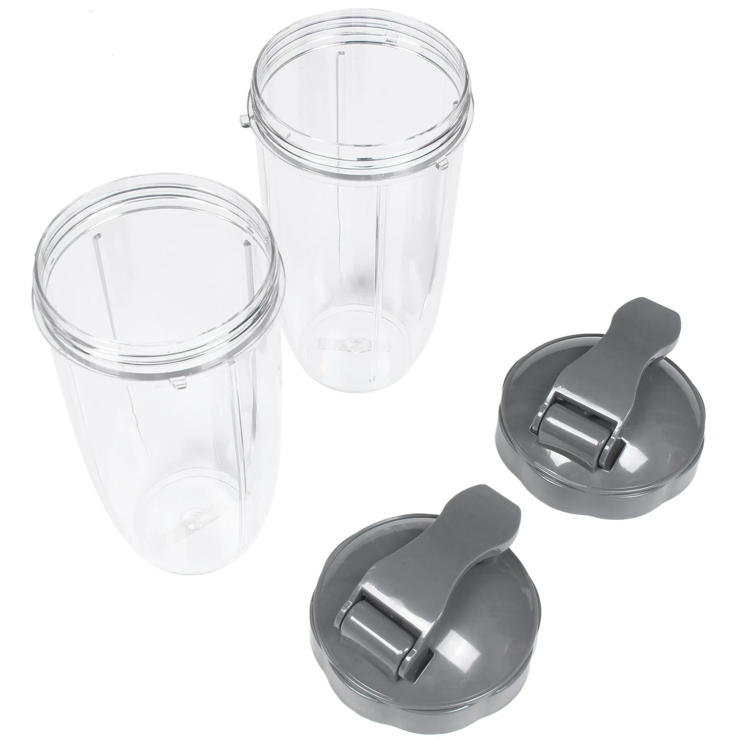 Сменные чашки 32 унции с откидной крышкой для блендера NutriBullet 600 Вт и Pro 900 Вт (2 упаковки)