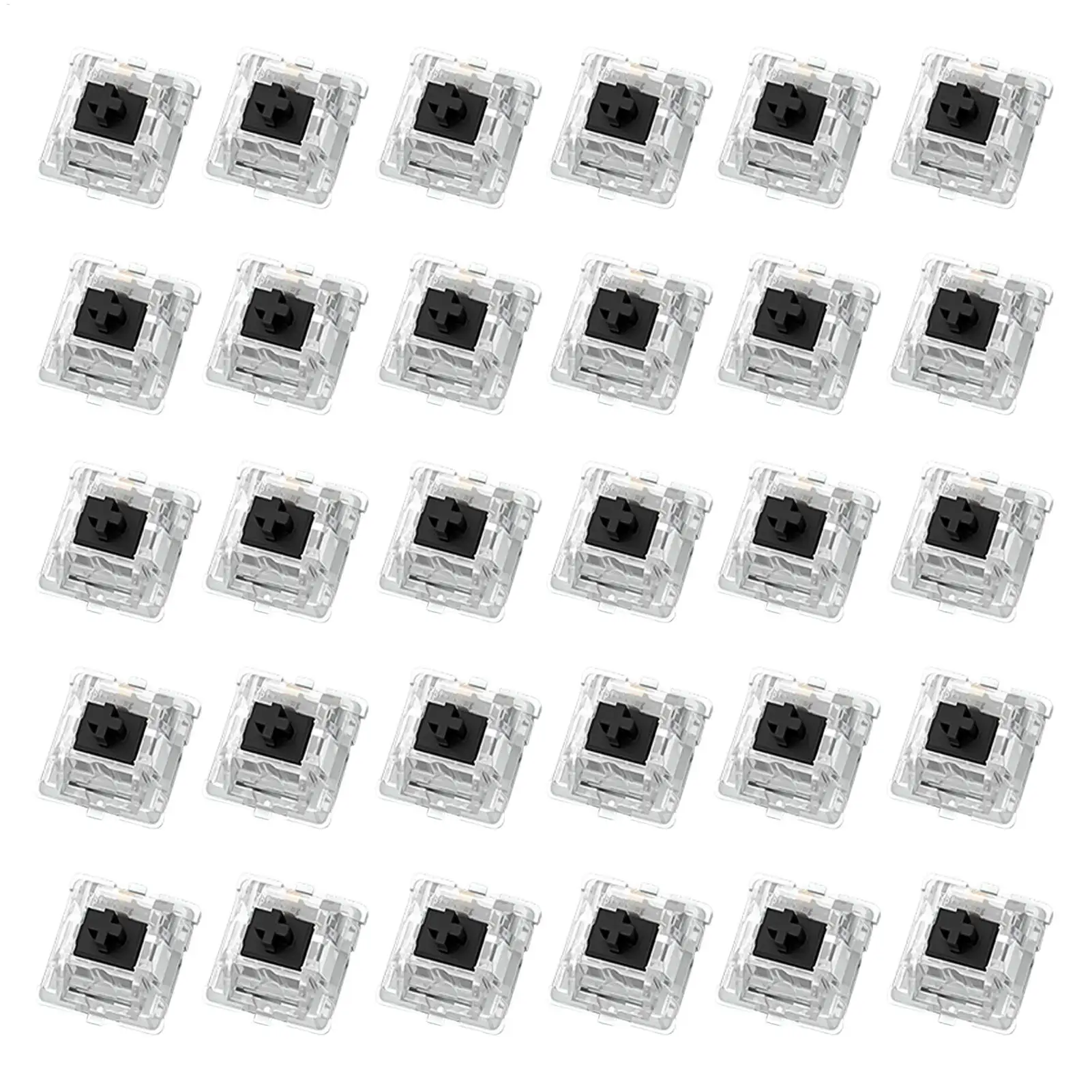 30Pcs 기계식 스위치 축 기계식 키보드 축 키보드 축 샤프트 스위치 게임 타이핑을 위한 선명한 사운드