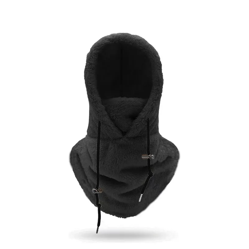 Winter outdoor riding hat sports cowl winterproof thickened bib CS head cover Arctic suede cover warm hat