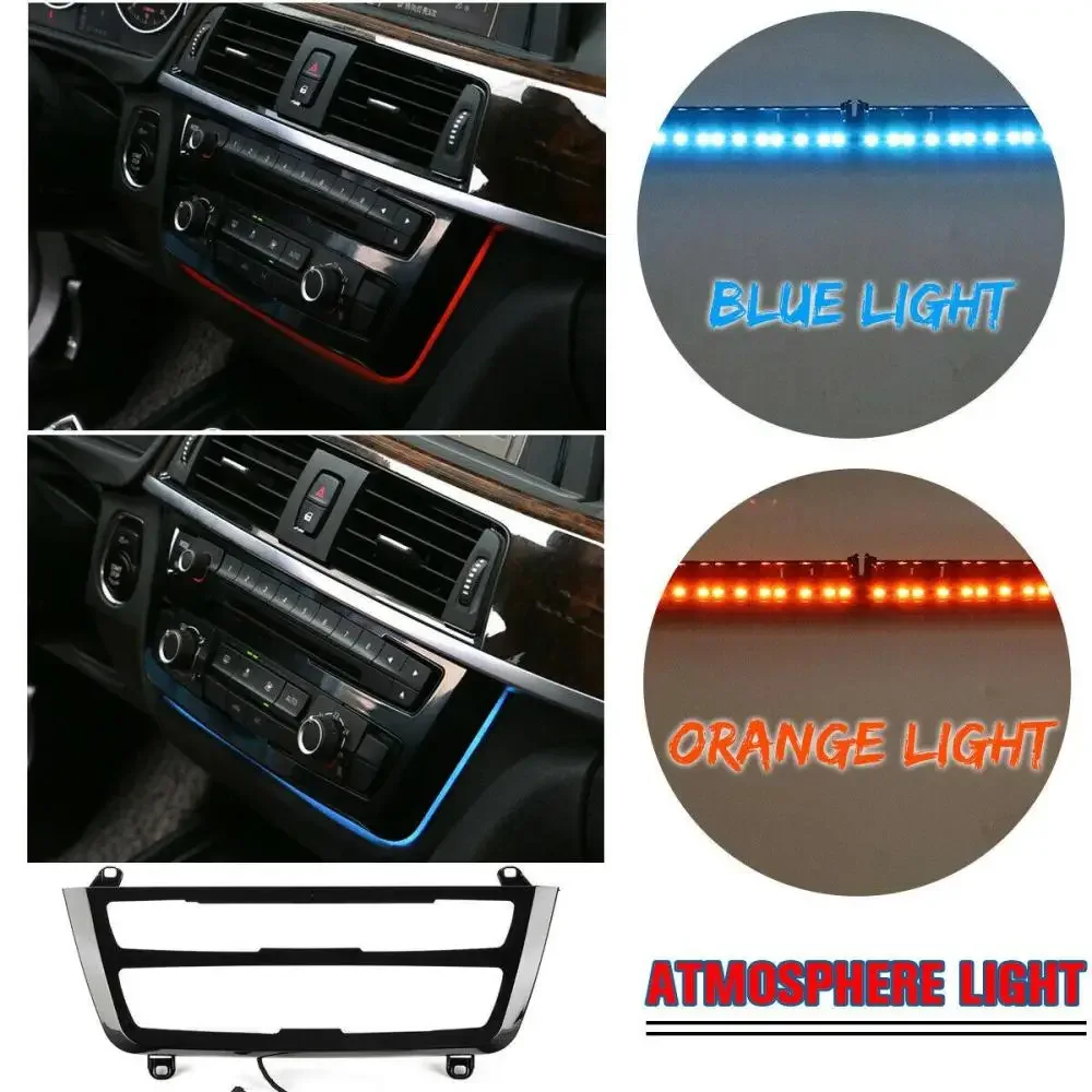 Controllo Centrale Ac Radio Panel Trim Blue Orange Atmosphere Led Light Per Bmw F30 F31 F32 F33 F36 F80 F82 F83 64119358940