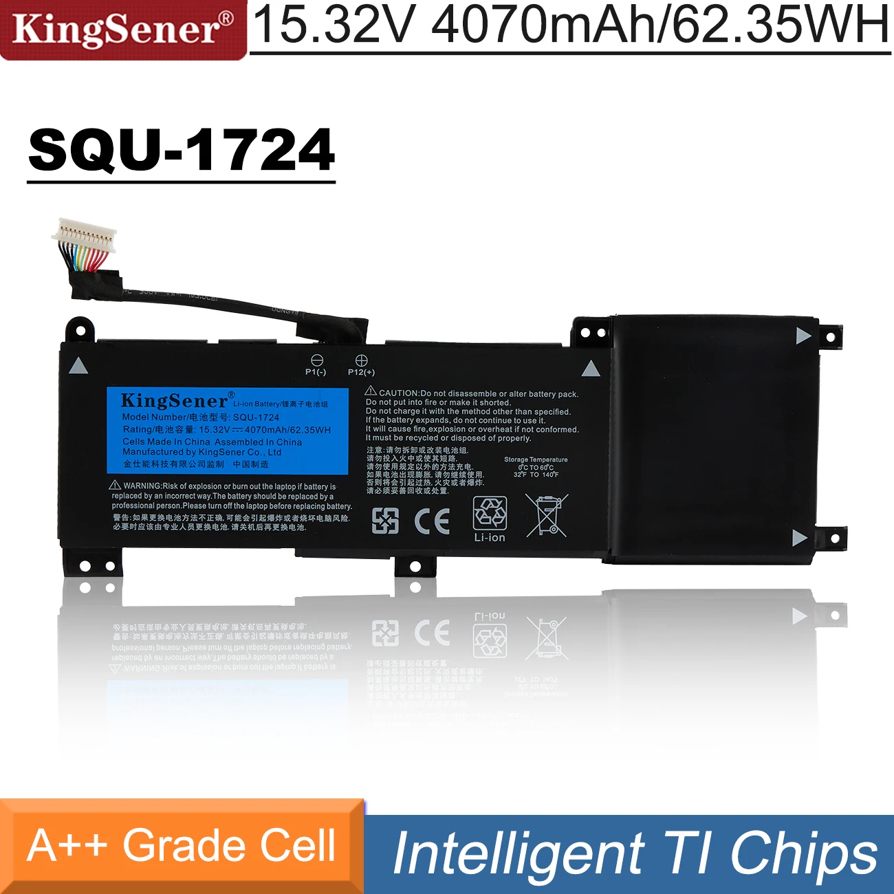 Kingsener Novo Squ1724 Squ-1723 Bateria do Portátil para Aorus 15-xa 15-wa 15-w9 15-sa 15 x9 para Gigabyte Thunderobot 911 Quanta