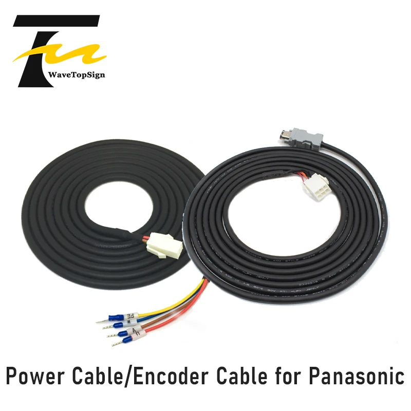 

WaveTopSign Servo Motor Power Cable Encoder Cable MFECA0030EAD MFECA0050EAD MFECA0030EAM MFECA0030EED for Panasonic A4 A5 A6