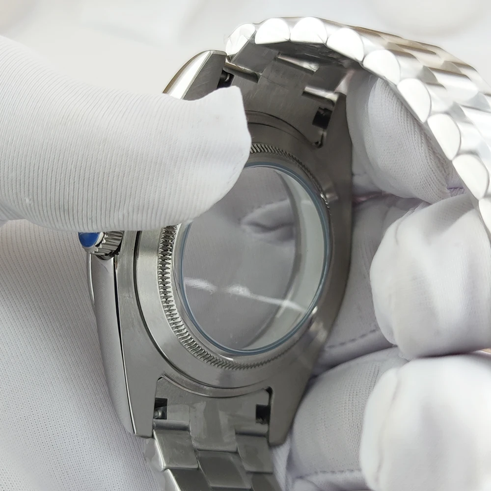 Premium Stainless Steel Watch Case with Sapphire Crystal Glass - 40mm