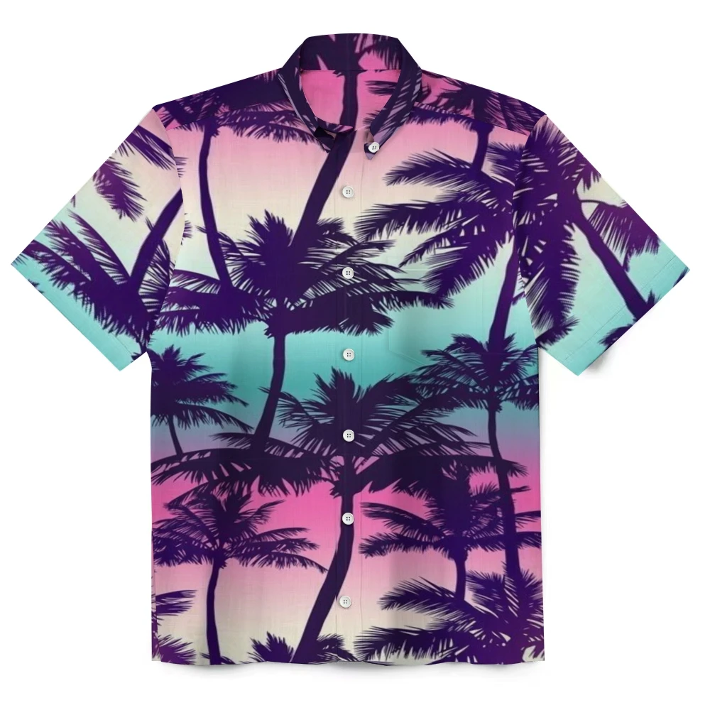 Design Your Own Shirt Customized Printed Men Short Sleeve Shirt Hawaiian Vacation Luxury Bamboo Joint Button Up Shirt Tops 5