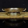 Antique Bronze Ware Collection Round Fruit Plate Dinner Snacks Candy Plate Home Restaurant Retro Decorative Bronze Ornaments 6