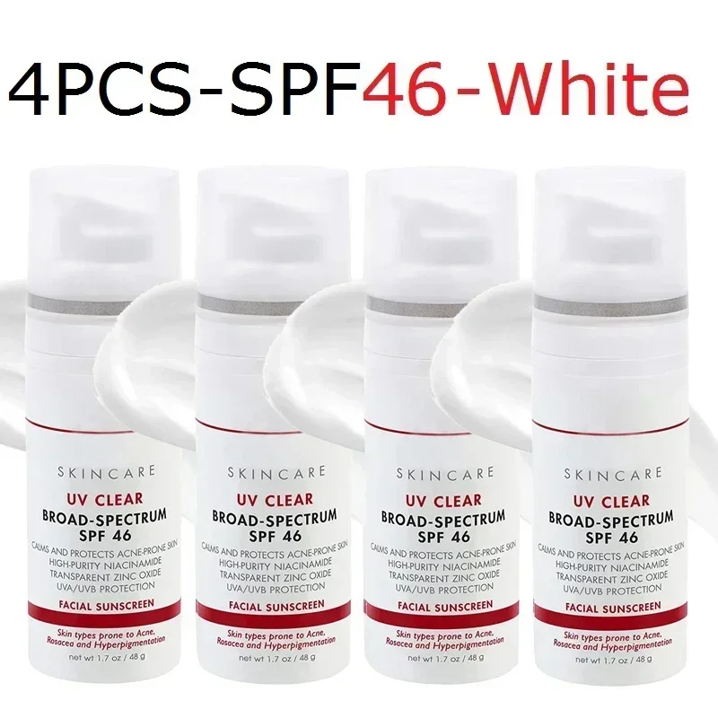 4PCS Sunscreen UV Daily Broad-Spectrum SPF 40 UV Clear SPF 46 Tinted Face Sunscreen for Sensitive Skin Facial 48g tinted sunscreen