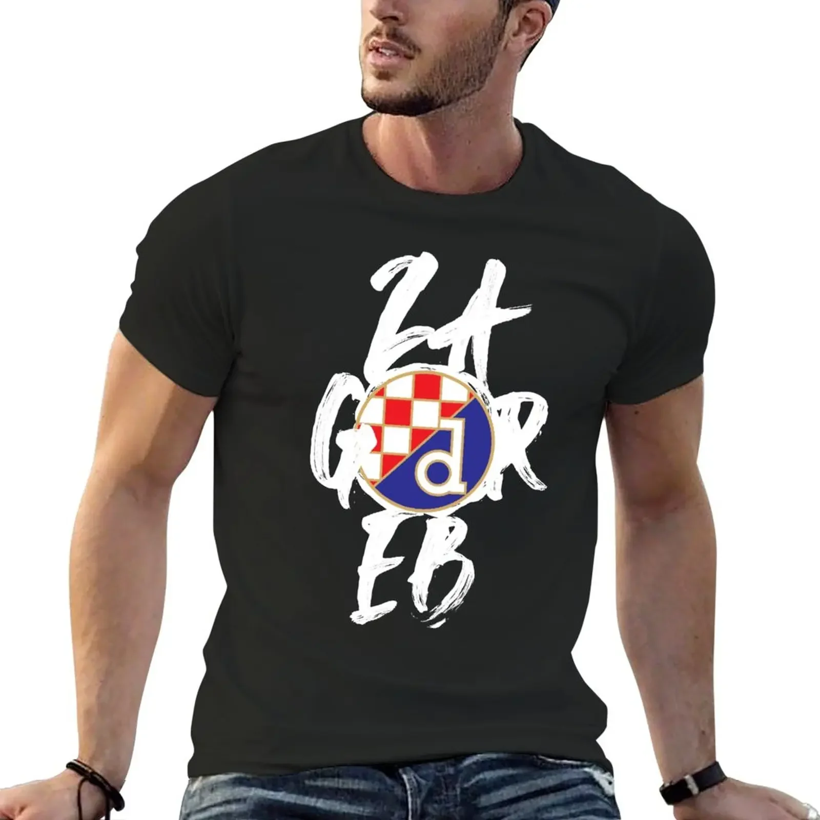 Piattaforma Croazia Dinamo Maksimir Hrvatska Forever T-Shirt Hippie Clothes Customizeds Mens T-Shirt Pack