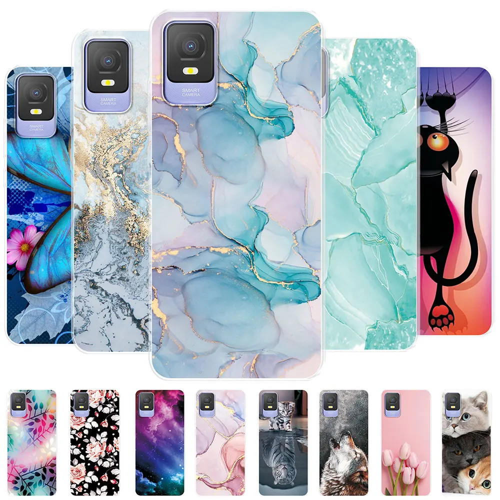 Per Tcl 403 Custodia 6.0 Pollici Flower Clear Silicone Soft Tpu Cover Posteriore Per Tcl 403 T431D Bumper Coque Case Per Tcl 403 Fundas Shell
