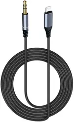 Premium Lightning to 3.5mm Audio Cable Adapter - High - Quality Sound Connection for Headphones and Speakers (Black)