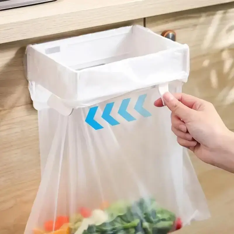 1/2Pc 교수형 쓰레기 봉투 홀더 가정용 주방 욕실용 접이식 쓰레기 봉투 랙 휴대용 자동차 뒷좌석 정리함