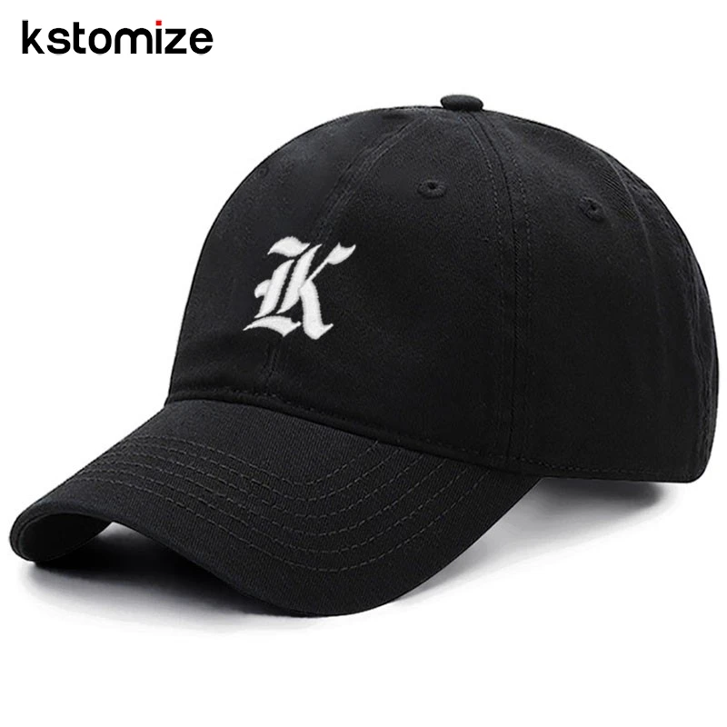 A-Z Old English Embroidery black Baseball Cap High Quality Cotton Fashion Men Women Sport Visors Adjustable Snapback  Caps 2