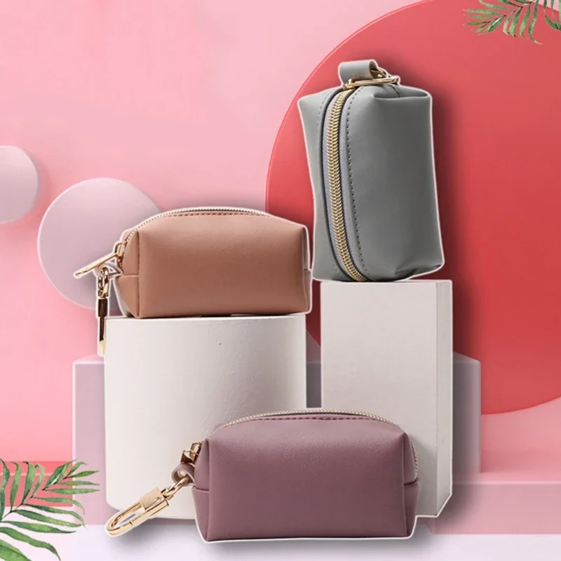 Drop Shipping Outdoor Protable Dog Poop Bag Dispenser Pu Pouch Pet Pick Up Poop Bags Holder