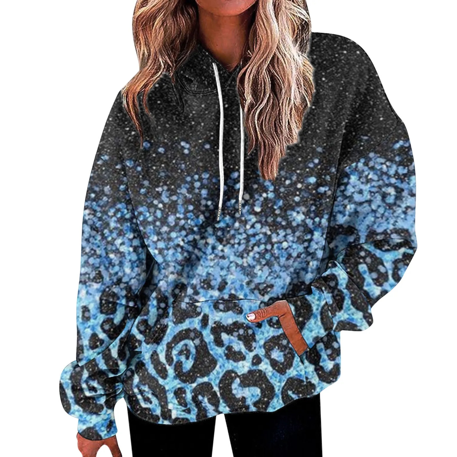 

Size Large Womens Hoodie Women Comfortable Camo Hoodie Christmas Print Oversized Sweatshirt Fleece Hooded Sweatshirts With