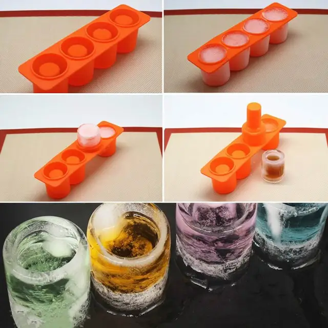 4 Holes Ice Shot Glass Mold Durable Shot Glass Mold DIY Small